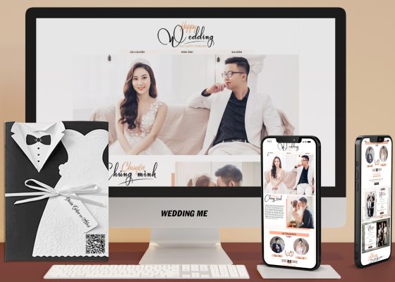 Tối giản chi phí bằng thiệp cưới online